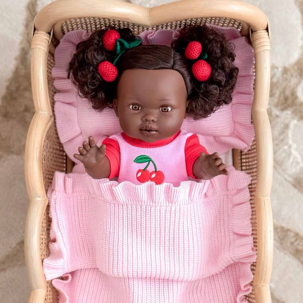 Powder Blush Luxe Pink frilled Dolly (Blanket only)