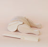 ON SALE Juni Moon pull apart Wooden cutting chicken with knife and tray 🍗