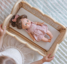 Load image into Gallery viewer, Heart strings Rattan DOLLY CRADLE plus mattress