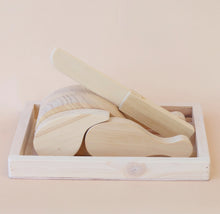 Load image into Gallery viewer, ON SALE Juni Moon pull apart Wooden cutting chicken with knife and tray 🍗