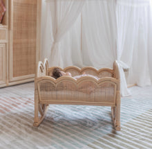 Load image into Gallery viewer, Heart strings Rattan DOLLY CRADLE plus mattress