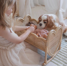 Load image into Gallery viewer, Heart strings Rattan DOLLY CRADLE plus mattress