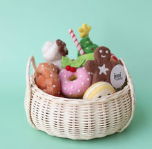 Load image into Gallery viewer, Boho rattan basket with Braided handles