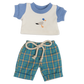 PRE ORDER the Chippy thief Tee + Check trousers 2 pce set