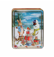 Load image into Gallery viewer, Peter rabbit vintage Christmas tin - two sizes