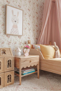 Scalloped night stand - SHIPPING QUOTE REQUIRED