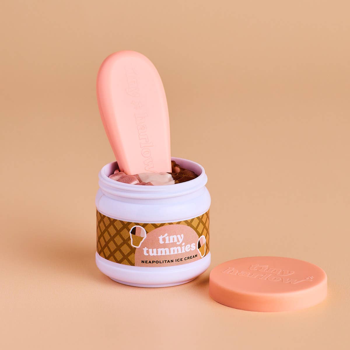 Tiny Harlow Tiny Tummies Dolls Food Jar - Neapolitan Icecream