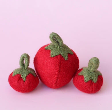 Papoose Felt Tomatoes - 3 pce