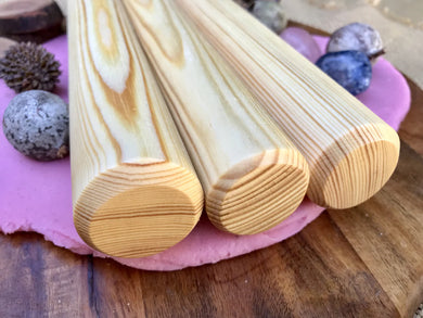 Wooden rolling pin for play dough