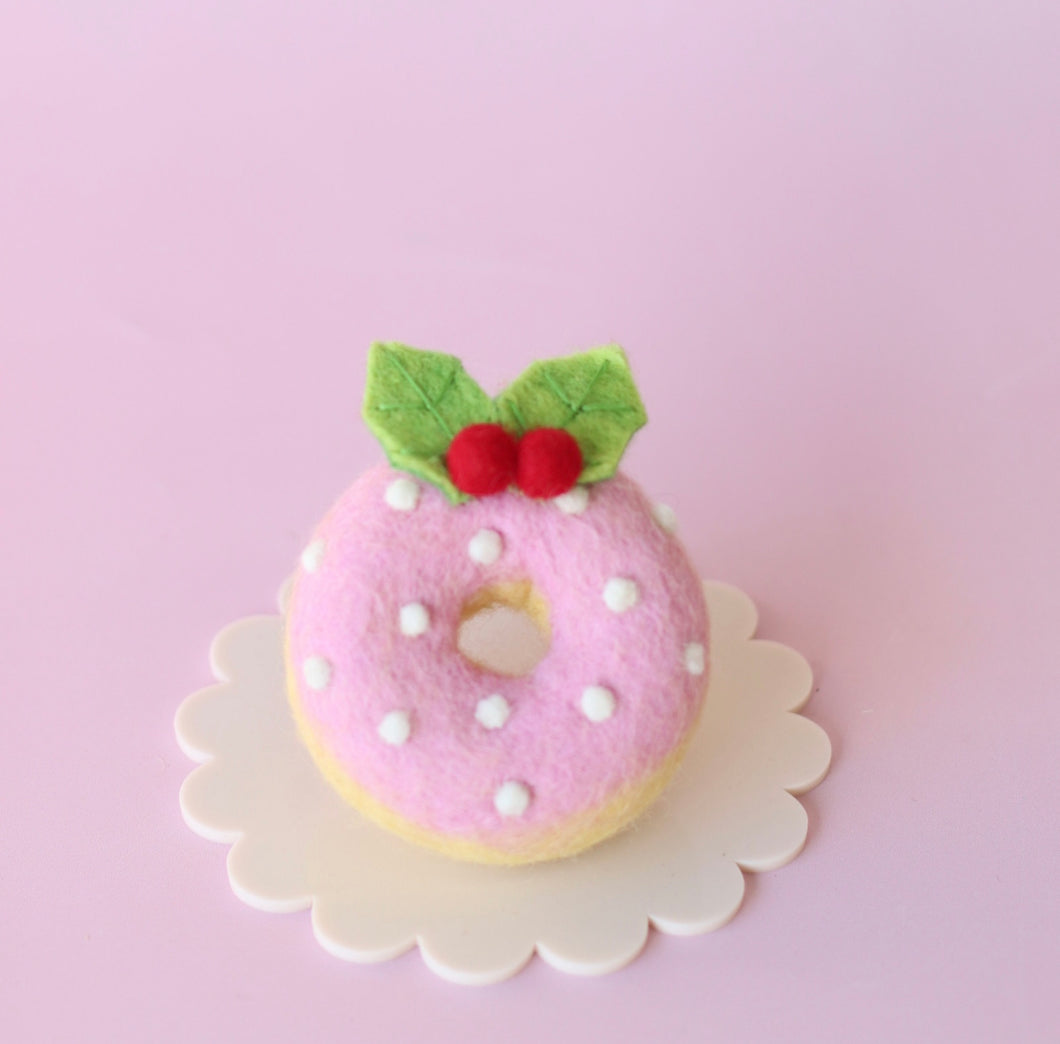 Snowy Pink festive Donut