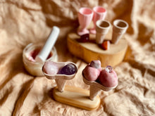 Load image into Gallery viewer, Wooden playdough Ice cream Cone Holders