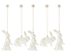 Load image into Gallery viewer, Maileg Easter Bunny Ornaments 5 pcs
