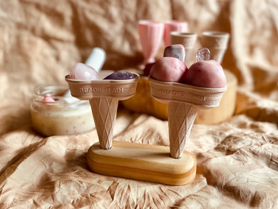 Wooden playdough Ice cream Cone Holders