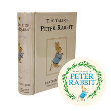 Load image into Gallery viewer, Peter Rabbit book shaped tin