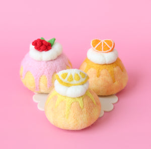 Berry🍊citrus sponge cakes - set of three