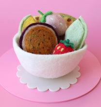 Load image into Gallery viewer, Felt fruit + felt bowl- 7 pce set