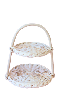Siena arched rattan tiered cake stand