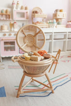 Load image into Gallery viewer, Rattan kids BBQ + tongs + hot coals ( Australia only)
