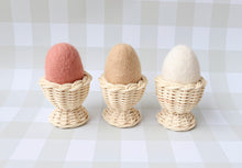 Load image into Gallery viewer, Taro egg cup + felt eggs - 6 pce