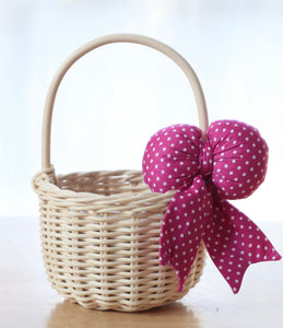 Small Millie basket - 7 bow colour choices