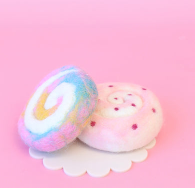Easter sponge cake slices