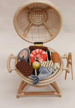 Load image into Gallery viewer, Rattan kids BBQ + tongs + hot coals ( Australia only)