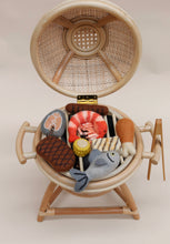 Load image into Gallery viewer, CLEARANCE SALE!! Rattan kids BBQ + tongs + hot coals ( Australia only)