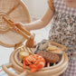 PRE ORDER MARCH Rattan kids BBQ + tongs + hot coals ( Australia only)
