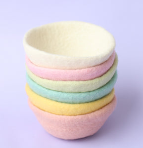 Felt Pastel bowls - Set or singles