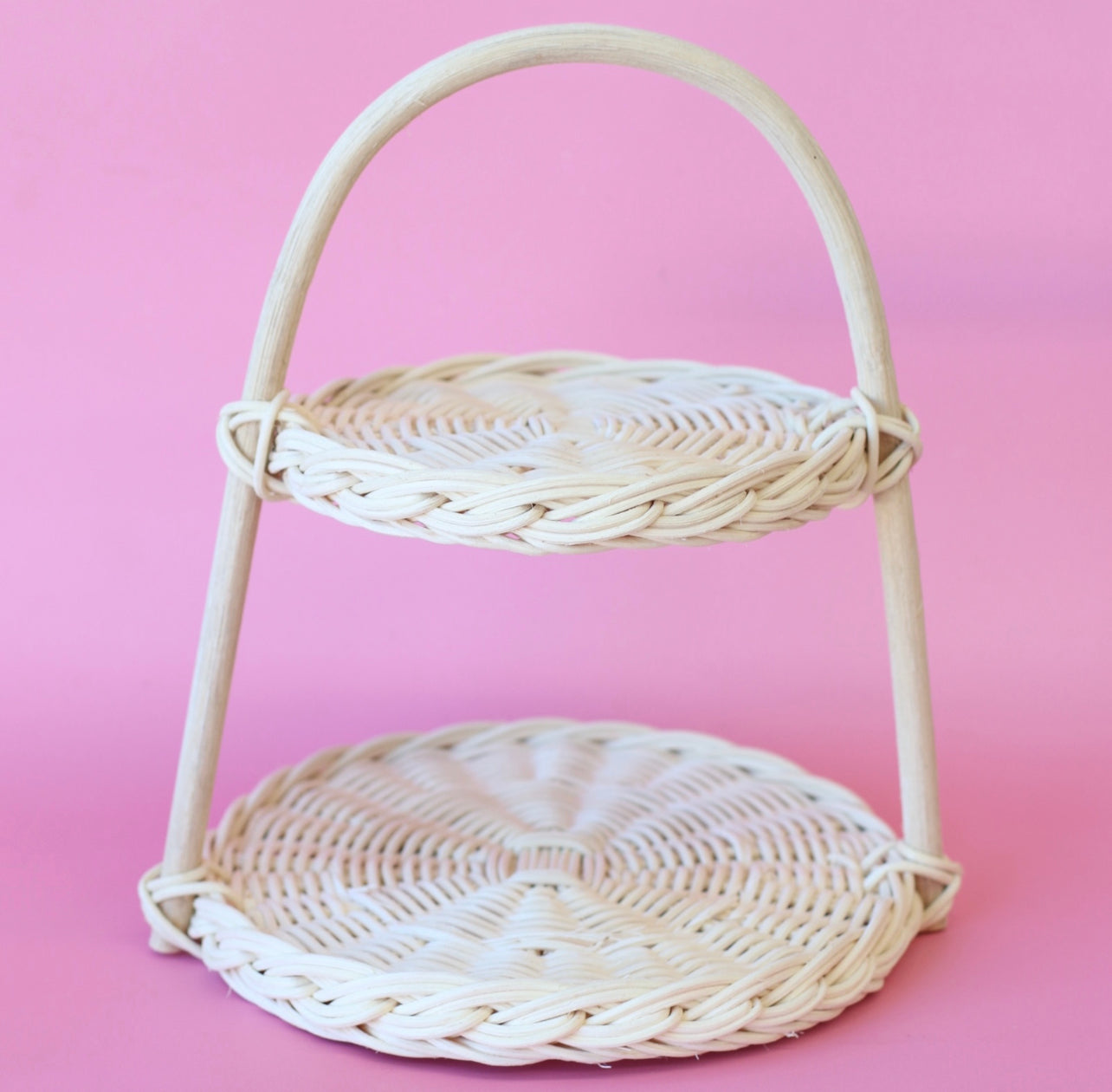 SECONDS Siena arched rattan cake stand