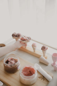 Wooden playdough Ice cream Cone Holders
