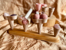 Load image into Gallery viewer, Wooden playdough Ice cream Cone Holders