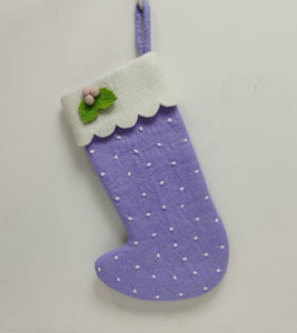 ON SALE Deluxe Large Natural Felt Christmas Stockings - 6 colours