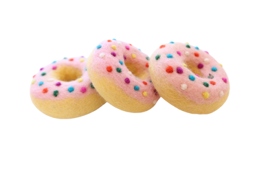 PRE ORDER Rainbow sprinkles donuts  - Set of three