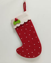 Load image into Gallery viewer, ON SALE Deluxe Large Natural Felt Christmas Stockings - 6 colours
