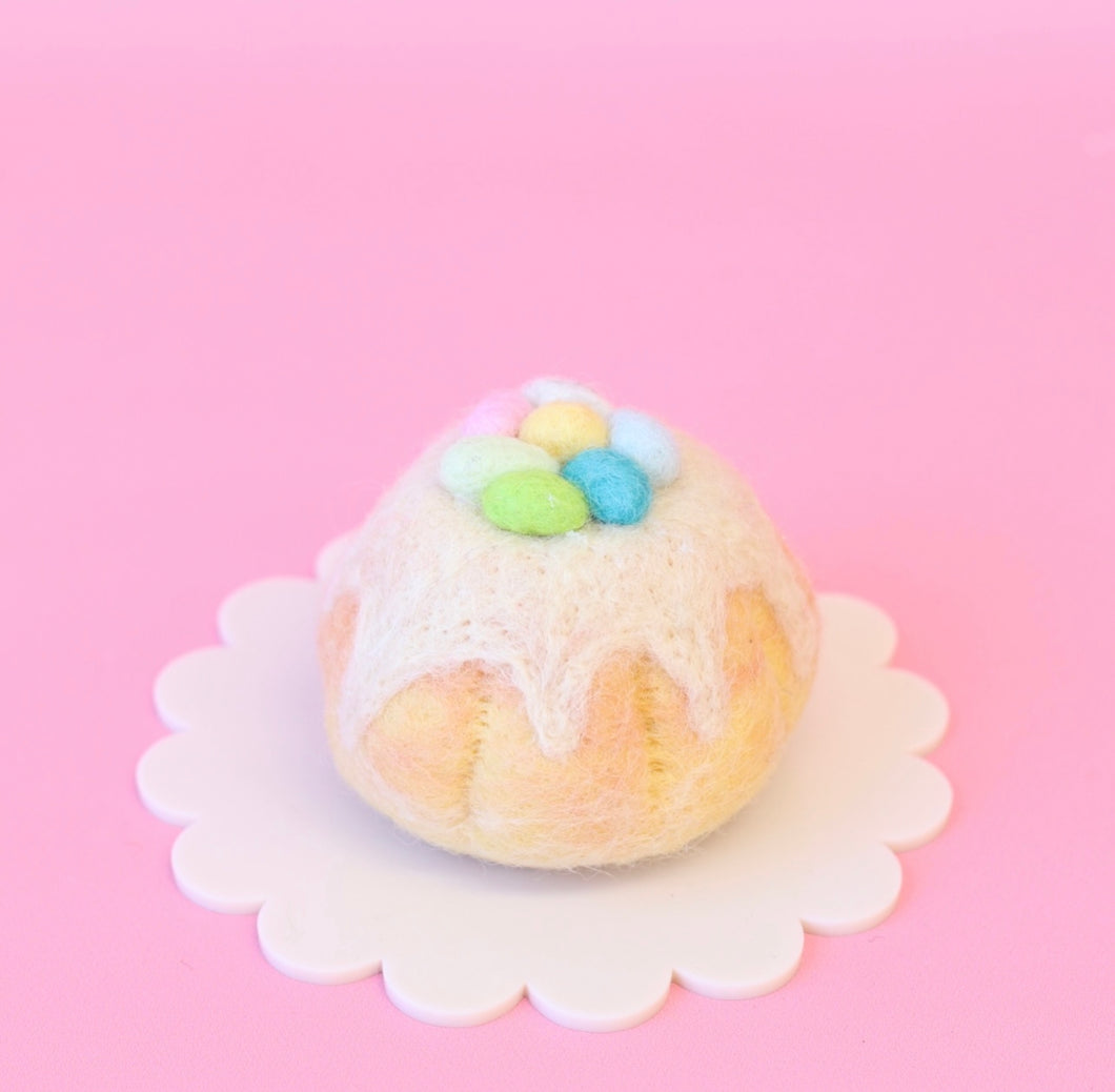 Easter egg sponge cakes
