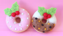 Load image into Gallery viewer, Snowy Pink festive Donut