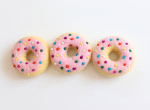 Rainbow sprinkles donuts  - Set of three