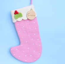 Load image into Gallery viewer, ON SALE Deluxe Large Natural Felt Christmas Stockings - 6 colours