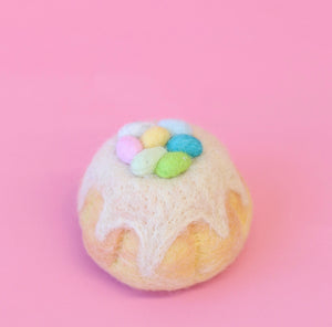 Easter egg sponge cakes