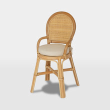 Load image into Gallery viewer, ON SALE Childrens Rattan Rainbow chair plus cushion ( AUS ONLY)