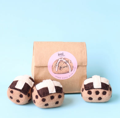 Felt hot cross buns - set or single