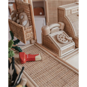 PRE ORDER Vintage style Rattan Telephone - Arrival April 15